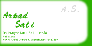arpad sali business card