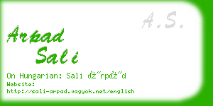 arpad sali business card